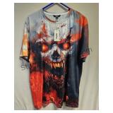 Flaming Skull Shirt SZ XXL