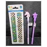 Slap Bracelets & Star, Unicorn Pens