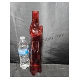 Glass Cat Face Bottle / Vase