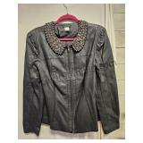 Beaded Collar Jacket SZ LG