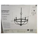 Matte Black Farmhouse Style Chandelier