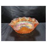 Fenton Peacock & Grape Bowl