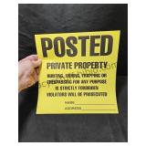 10 -12x12 Posted Signs