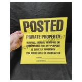 10 -12x12 Posted Signs