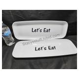 19 Inch  Lets Eat Trays