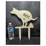 Metal NO Poop Yard Sign