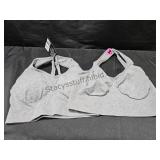 1 Padded 1 Unpadded Sport Bras SZ M
