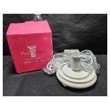 Pink Zebra Antique White Light Base