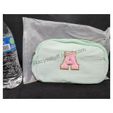 Light Green Fanny Pack Initial A