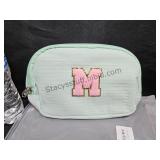 Light Green Fanny Pack Initial M