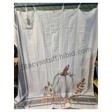 Pumkin Shower Curtain & Hookd