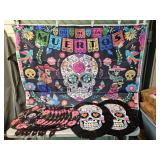 Sugar Skull Tapestry & 10 Balloons