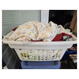 Clothes Basket Of Misc Sheets