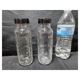 2 Glass Baby Bottles
