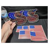 7 Vintage Decals Flags & Snakes