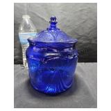 Cobalt Blue Bisquit Jar