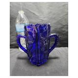 Cobalt Blue Handled Vase
