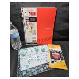 Red Notebook Pencil Case Pens