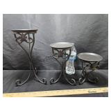 3 Piece Longaberger Candle Holders