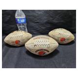 3 Mini Browns Footballs