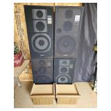 4 Floor Speakers & 2 Stands Untested