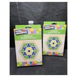 Mosaic Coaster Kit  Yel,Blu,Grn