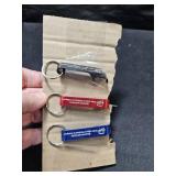 Keychain Bottle Openers Blk.Red,Blue