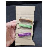 Keychain Bottle Openers Gold Grn Purp
