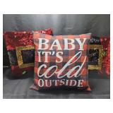 3 Christmas Throw Pillows