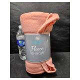 50 x 60 Fleece Throw Peach