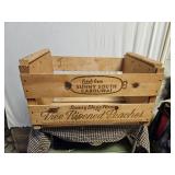 Wood Peach Crate