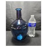 Blue Glass Bottle Vase