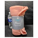 50 x 60 Fleece Throw Peach