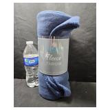 50 x 60 Fleece Throw Blue