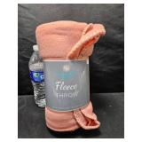 50 x 60 Fleece Throw Peach