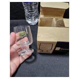 4 Cordial Glasses & Tray