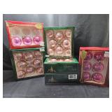 Older Glass Ornaments Pink