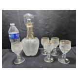 Paden City Decanter & Cordial Glasses