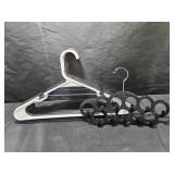 12 BLK & WHT Hangers & Scarf/Belt Hanger