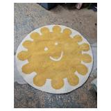 54 Inch Sunny Face Wool Area Rug NEW