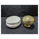 ER Phila Powder Dish & Avon Candle