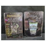2 Mojito Wall Tins