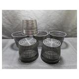 6 Plastic Mesh Planter Pots