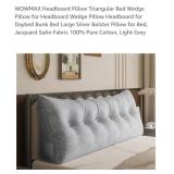 King Headboard Pillow / Wedge Grey Sealed