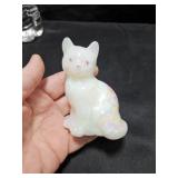 Hand Painted Fenton Cat