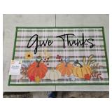 17x27 Fall Rug Give Thanks