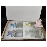 4 Bunny Glass Jars