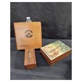 3 Wood Boxes