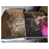 2 Boxes Of Glass Vases