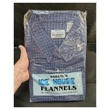 Ice House Flannel 3X Blu & Blk